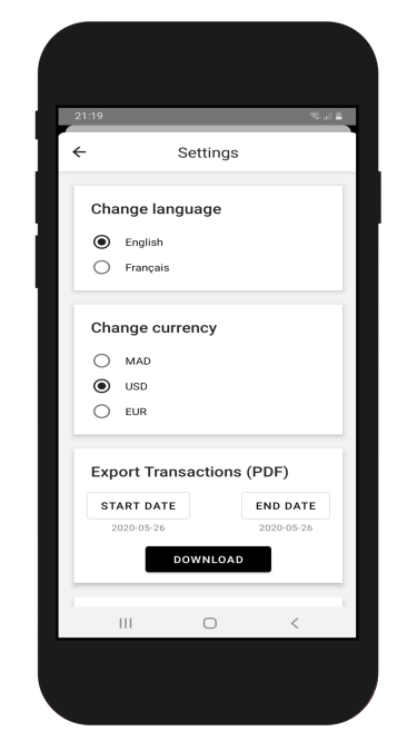 Weekly Envelope Settings